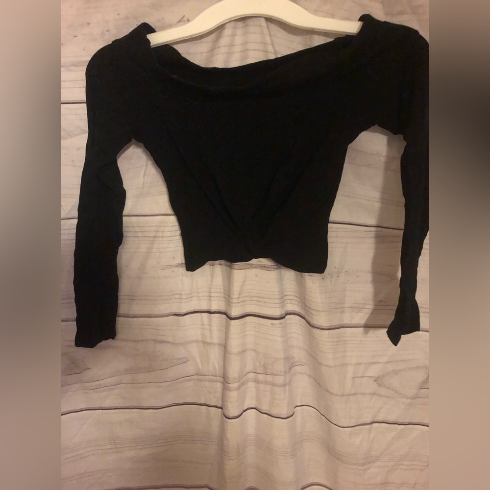 Fashion nova women crop top black SMALL